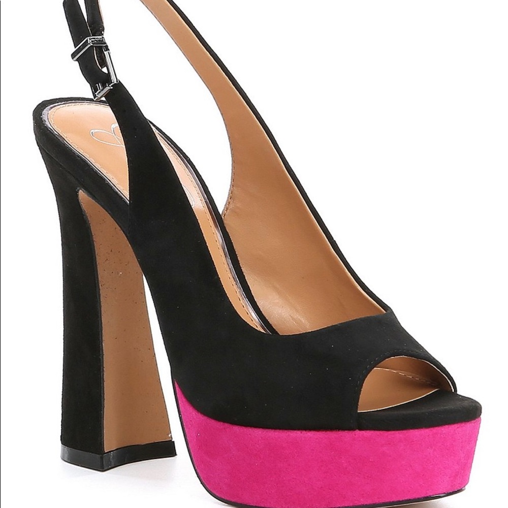 JESSICA SIMPSON 💥Raxie color block peep-toe